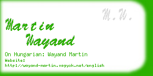 martin wayand business card